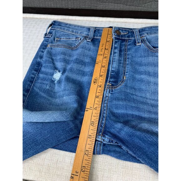 Hollister Women's Size 5S Blue High-Rise Distressed Skinny Jeans W27 L28 - Picture 6 of 12
